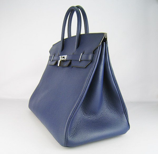 Replica Hermes Birkin 40CM Togo Bag Dark Blue 6099 Online